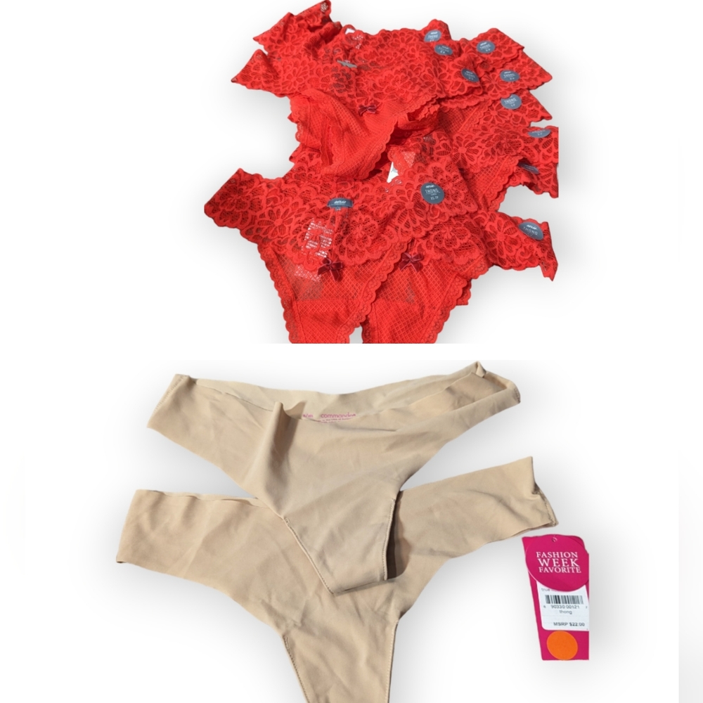 Aerie and Commando bundle of thong underwear, all new with tag.